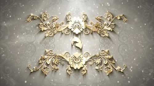 Elegant Gold And Silver Decorative Logo Reveal