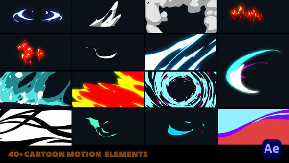 Dynamic Cartoon FX Motion Graphics Elements Pack, Elements ft. 2d ...