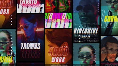 Dynamic Glitch Effect Opener for Social Media Stories