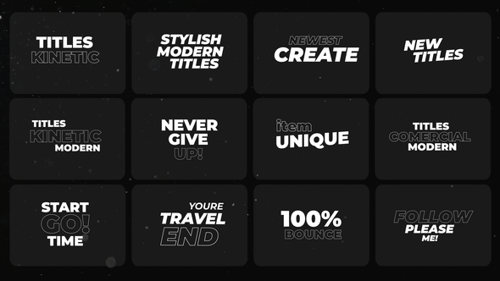 Dynamic Kinetic Typography Titles and Modern Motion Graphics