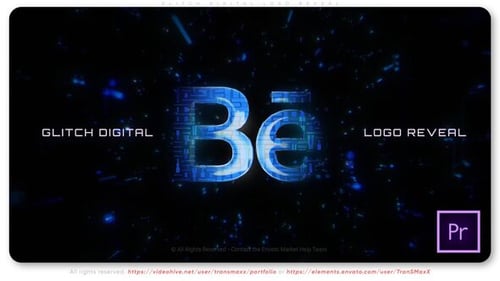 Revelação do Logo digital Glitch