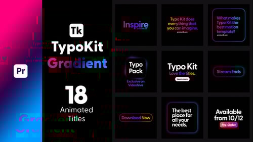 Dynamic Gradient Text Title Animations Kit