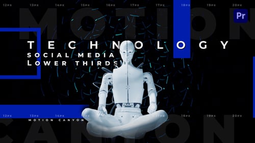 Futuristic Social Media Lower Thirds Pack