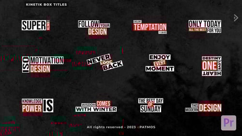 Dynamic Modern Kinetic Text Box Title Animations