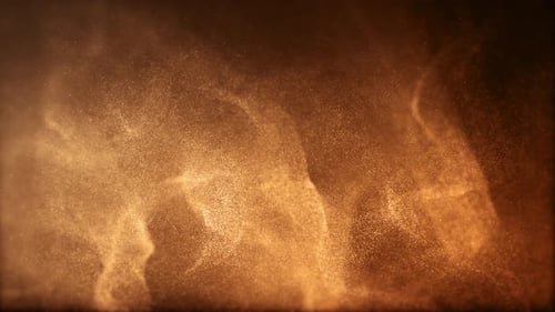 Golden Shimmering Particles Abstract Background Motion Loop