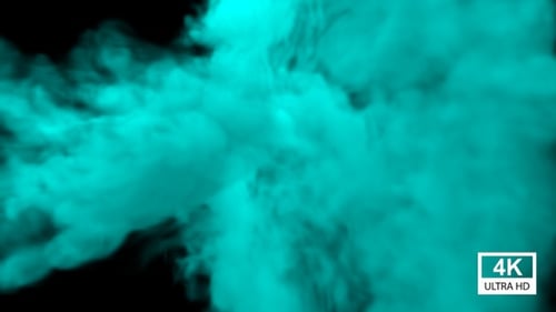 Dynamic Aqua Cyan Fluid Smoke Reveal Transition