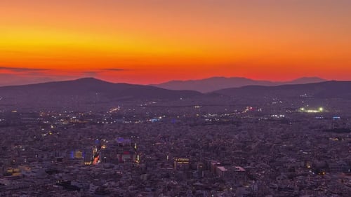 Sunset over Athens