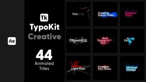 Typography Kit Creative Titles for After Effects - Creative Text Motion Titles Pack