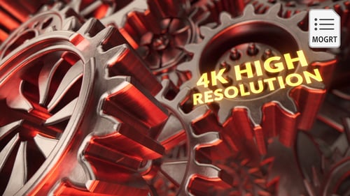 Gears Mechanical Logo Intro - MOGRT