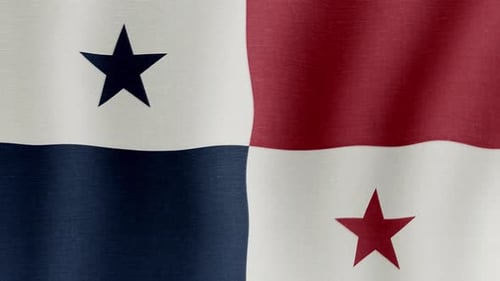 Panama Flag Waving Seamless Loop Animation