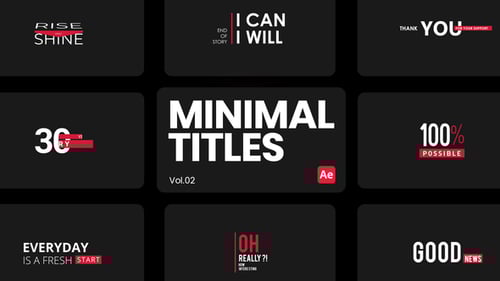 Clean Animated Minimal Titles Pack with Kinetic Typography