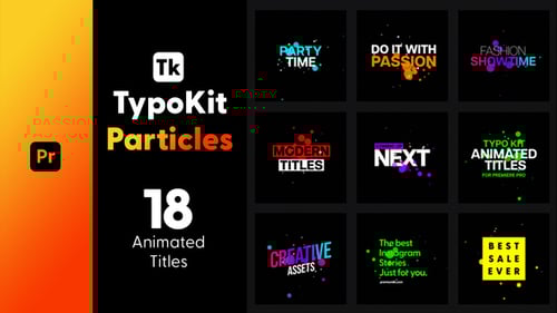 Títulos de Typo Kit Particles para Premiere Pro