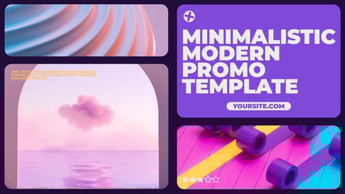 Clean Modern Abstract Promo Video Template with Dynamic Text