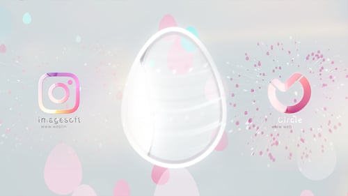 Easter Shimmering Particle Logo Reveal