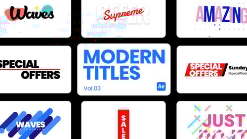 Modern Titles 03 for After Effects