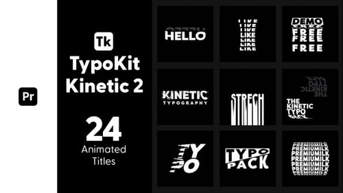 Kinetic Typography V2 for Premiere Pro - Dynamic Text Animation Motion Typography Pack