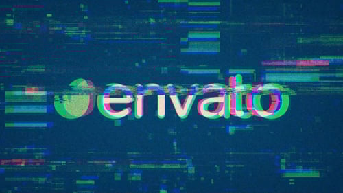 Animated Corrupted Glitch Digital Logo Reveal
