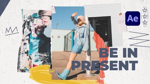 Dynamic Retro Collage Slideshow for Modern Photo and Video