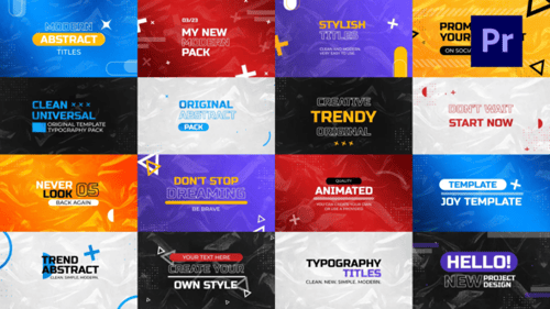 Modern Colorful Titles