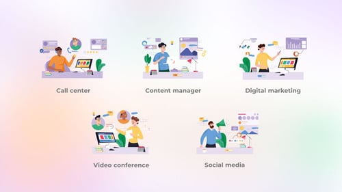 Social Media - Flat Concepts