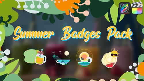 Animated Summer Badges Pack for Social Media Stories