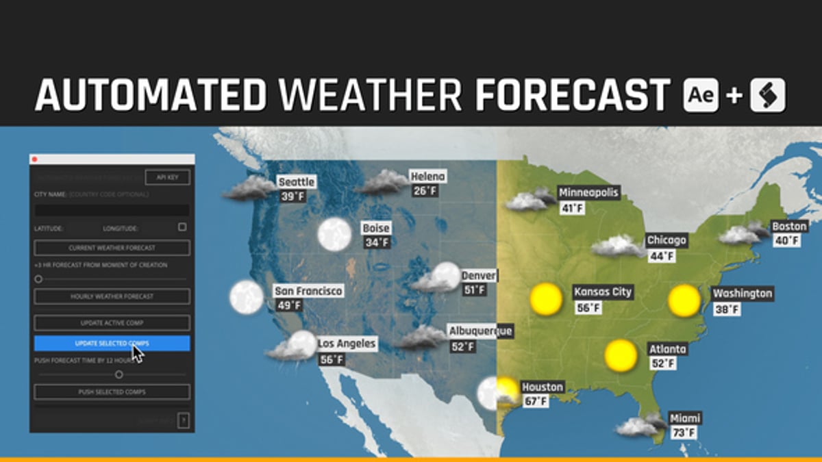 Automated WEATHER Forecast - Script and Template for After Effects ...