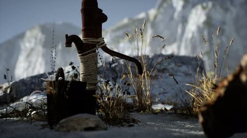 Bomba de agua manual Retro Rust
