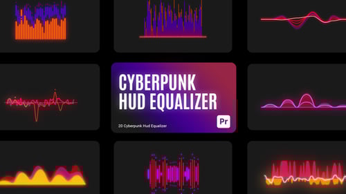 Cyberpunk HUD Equalizer for Premiere Pro