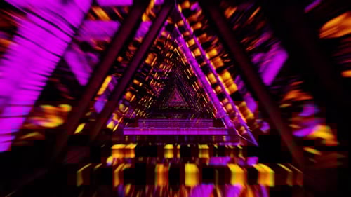 New Triangle Vj Loop Background With Spotted Light 4K