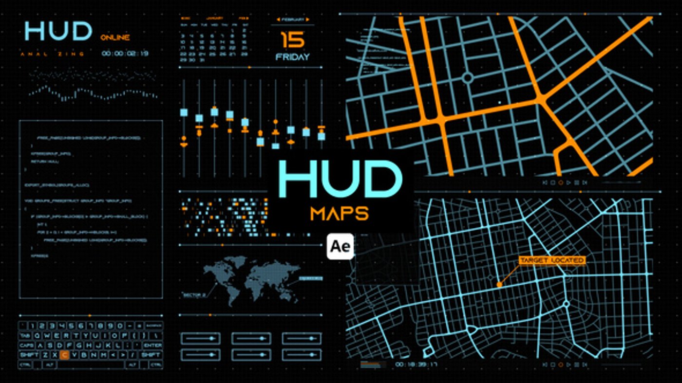 HUD Maps for After Effects, Infographics ft. hud map & erp - Envato