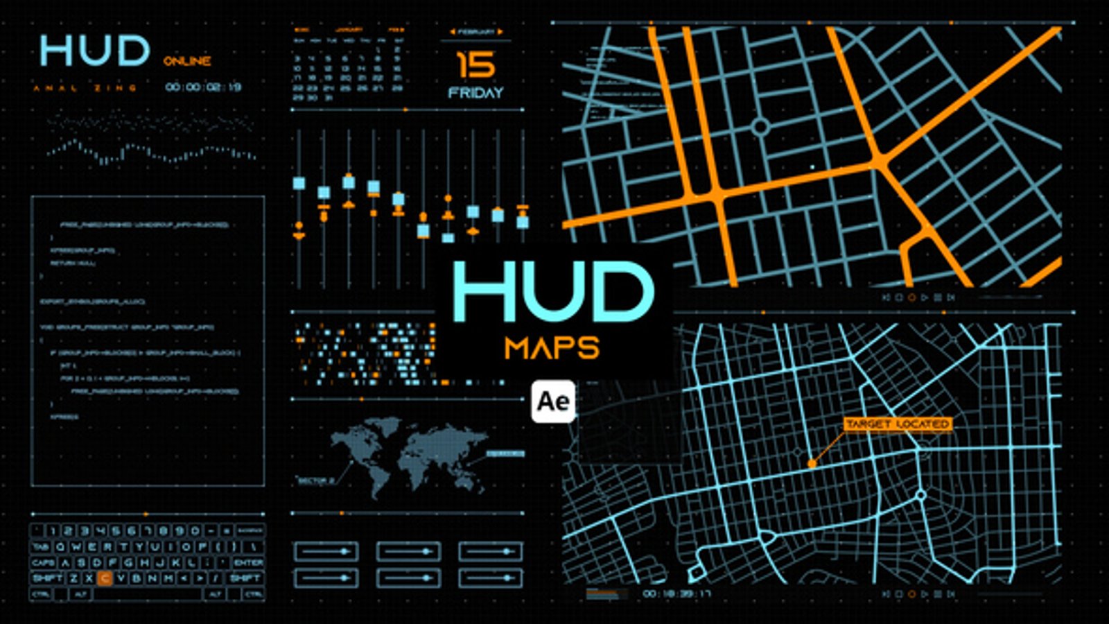 HUD Maps for After Effects, Infographics ft. hud map & erp - Envato