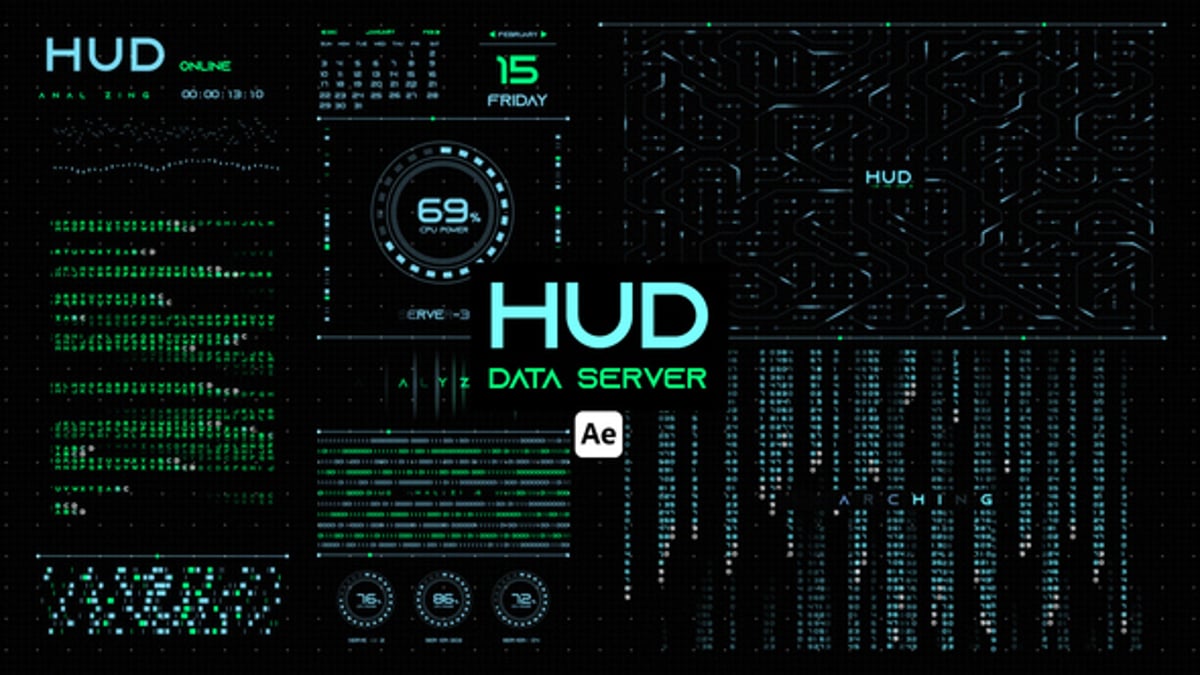HUD Data Server for After Effects, Infographics ft. military & server ...