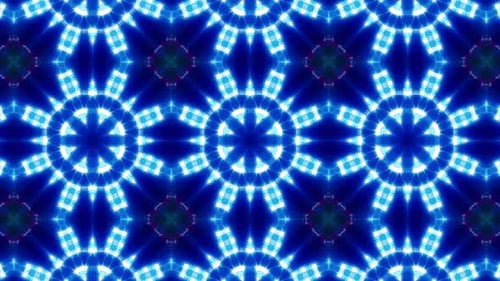 VJ Purple Blue Kaleidoscope Neon Light Loop 4K 07