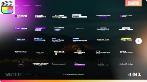 Modern Typography Titles and Lower Thirds Pack