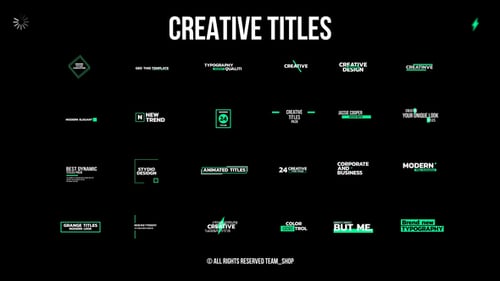 Modern Kinetic Title Animations Pack