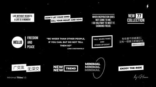 Dynamic Minimalist Text Animations Pack