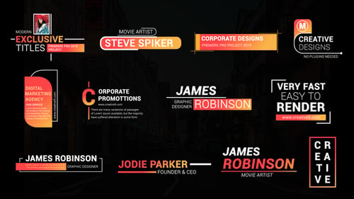 Modern Lower Third Titles