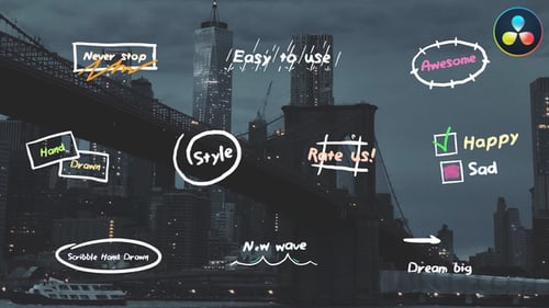 Escribe títulos dibujados a mano para DaVinci Resolve