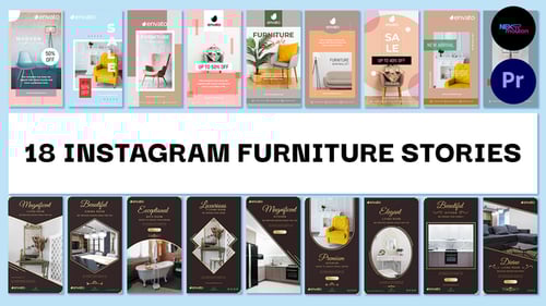Furniture Stories,Reels | 18 Instagram Stories,Reels | MOGRT