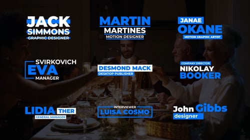 Modern Clean Lower Thirds Title Animations for Corporate Video