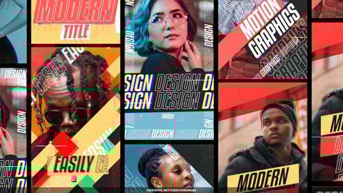 Dynamic Glitch Kinetic Typography for Social Media Stories