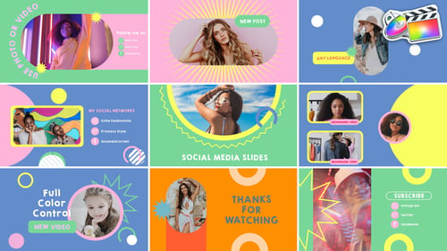 Youtube Social Media Slides for FCPX