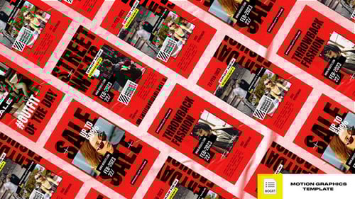 Dynamic Fashion Instagram Stories with Grunge Glitch Effects