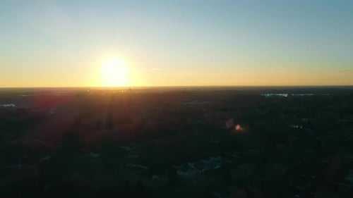 Aerial View of a Picturesque Sunset