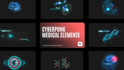 Cyberpunk Medical Elements for Premiere Pro