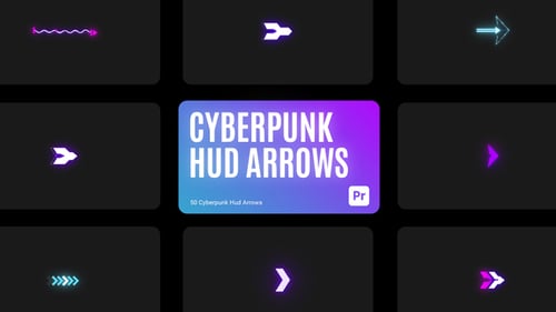 Cyberpunk Arrows for Premiere Pro
