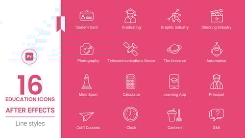 Education Line Icons pack- MORGRT