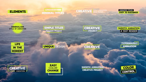 Minimalist Motion Graphics Titles Pack with Clean Text Animations