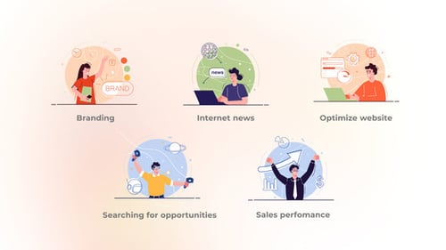 Buscando oportunidades - Flat Concept