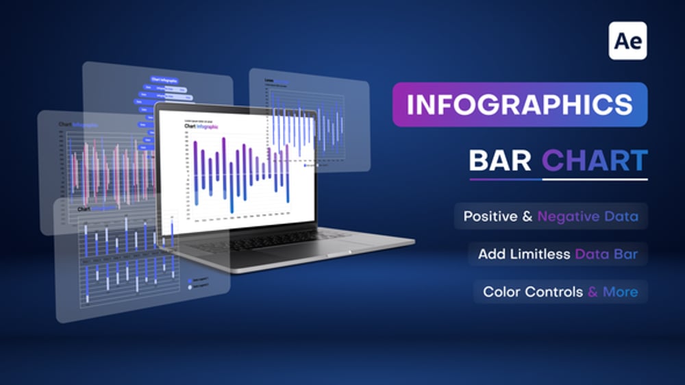 Bar Chart - Positive & Negative, Infographics ft. bar & charts - Envato